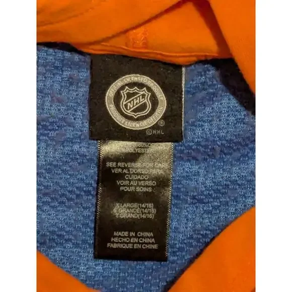 Orange & Blue NHL Newyork Islanders Kids Hoodie Size XL - Picture 5 of 6